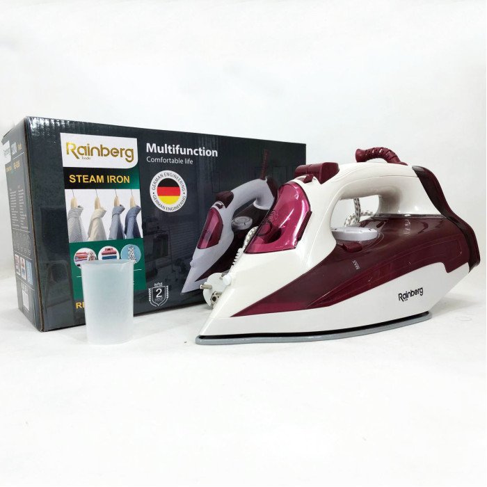 Праска парова Rainberg RB-6306 з керамічним покриттям 3200вт функція самоочищення подачі пари