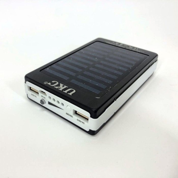 УМБ Power Bank Solar 20000 mAh мобільне зарядне з сонячною панеллю та лампою, повербанк для планшета