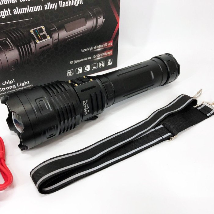 Ліхтар акумуляторний BL-S011 PM50-TG-COB power bank, Ліхтарик світлодіодний ручний портативний