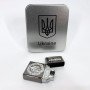 Дугова електроімпульсна запальничка USB Україна металева коробка HL-447. Колір: чорний