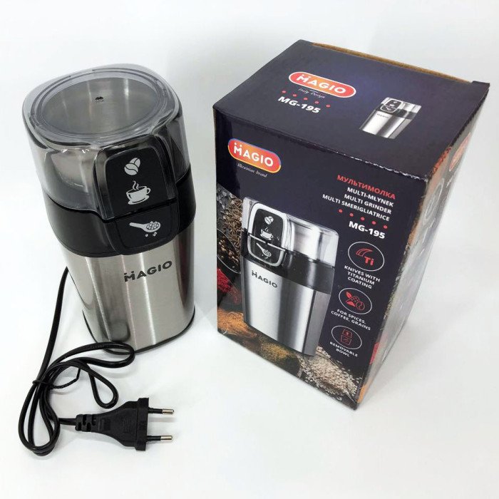 Мультималка кавомолка MAGIO MG-195, електрична кавомолка подрібнювач, кавомолка потужна