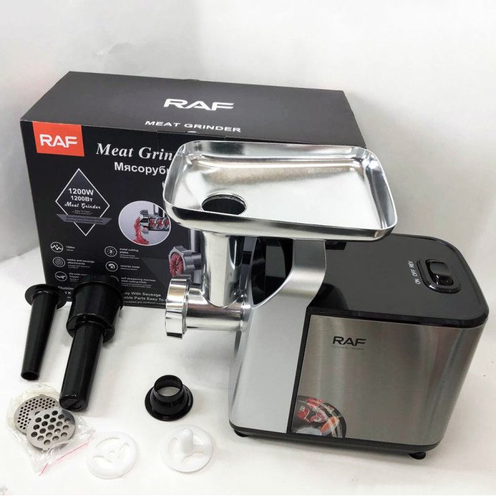 Електрична м'ясорубка RAF R.3396 з функцією реверс 2500W, електром'ясорубка для дому