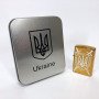 Дугова електроімпульсна запальничка USB Україна (металева коробка) HL-446. Колір: золотий
