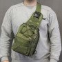 Сумка через плече військова, Тактичний середній рюкзак чоловічий, Нагрудна сумка тактична тканинна
