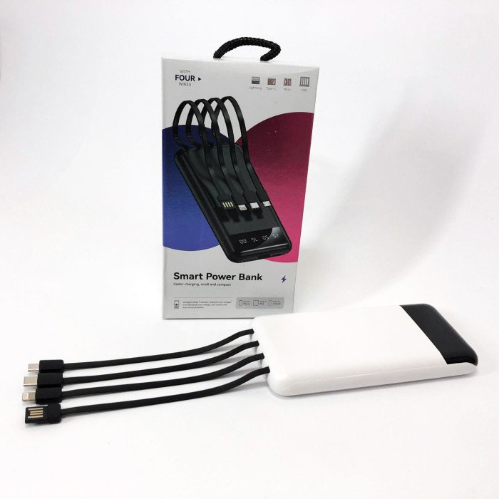 Павербанк Power Bank UKC 50000mAh Мобільна зарядка зовнішній акумулятор портативний павер. Колір: білий