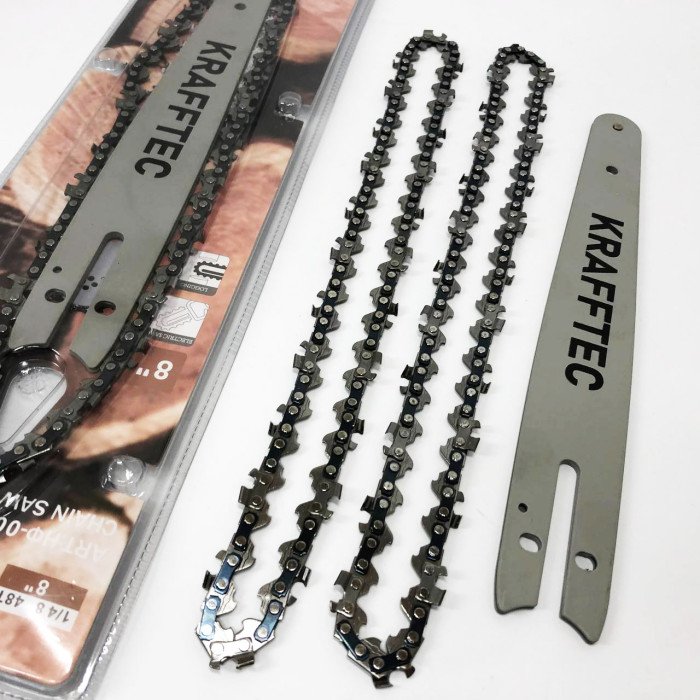 Комплект шина 40 см + 2 ланцюги 16 дюймів 64 ланки для бензопили, висока зносостійкість та швидкість різання