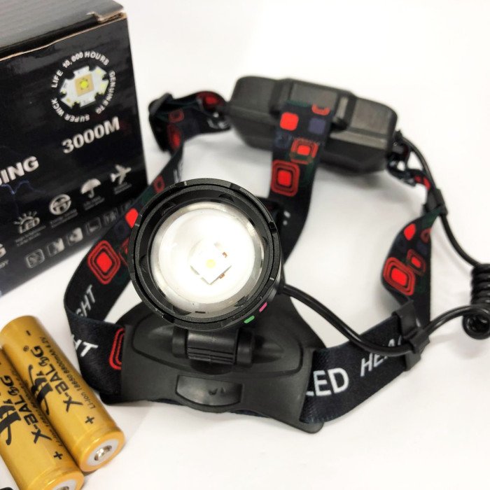 Ліхтар акумуляторний налобний SY-8086-PM10-TG, Портативний світлодіодний налобний ліхтар