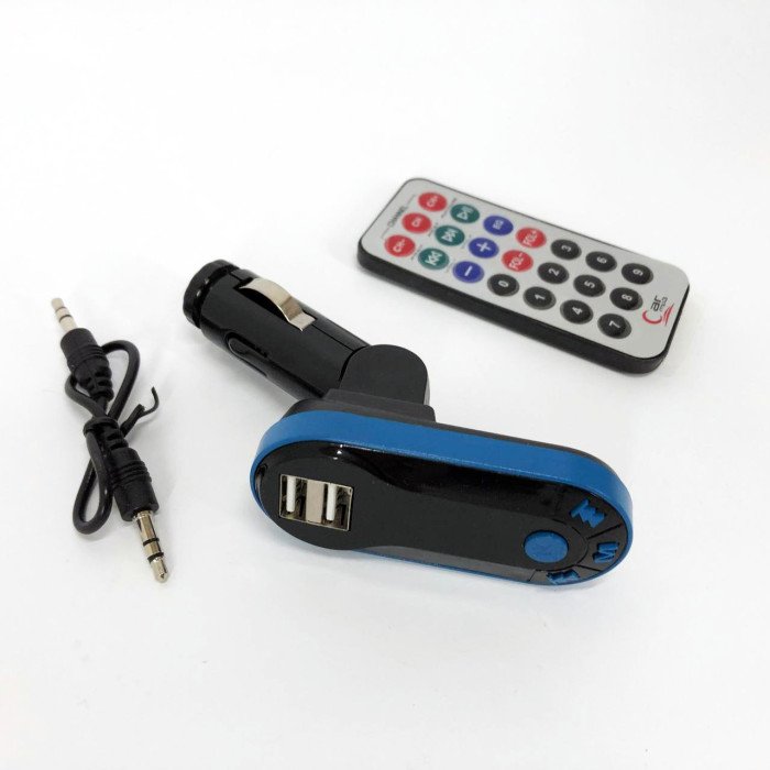 Автомобільний трансмітер/модулятор CM i9, радіо трансмітер, FM модулятор для автомобіля. Колір: синій