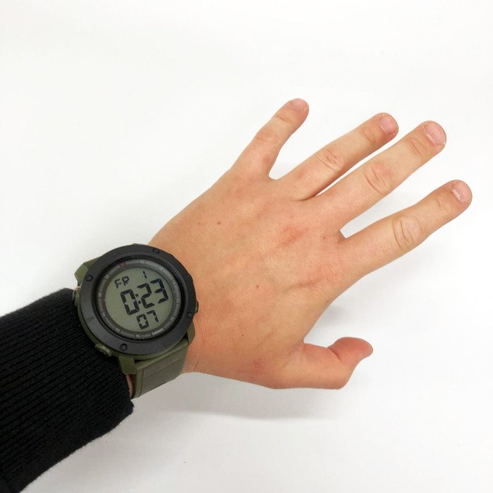 Годинник наручний чоловічий SKMEI 2122AGWT ARMY GREEN-WHITE, армійський годинник протиударний. Колір: зелений