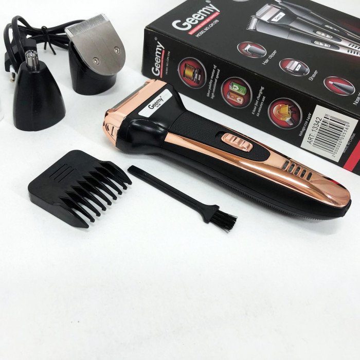 Тример універсальний GEMEI GM-598, професійна електробритва, бритва для бороди. Колір: золотий