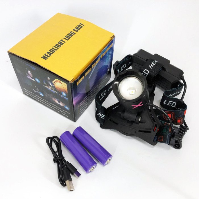 Ліхтар налобний NIGHT VISION FLUORESCENCE CT012-P-TG, Ліхтар акумуляторний для риболовлі, Головний ліхтарик