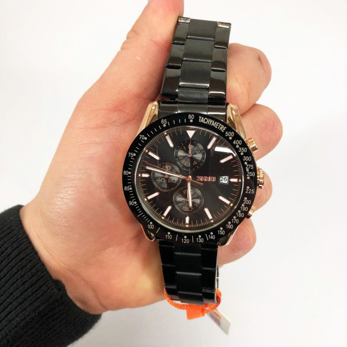 Годинник наручний чоловічий SKMEI 9253RGBK, чоловічий круглий наручний годинник, чоловічий годинник стильний годинник на руку