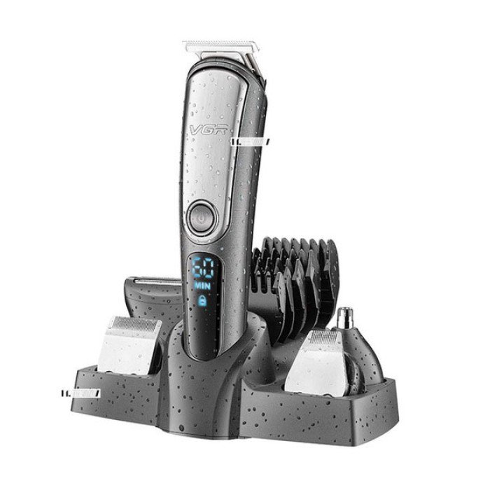 Професійний акумуляторний бездротовий триммер-стилізатор VGR V-105 для волосся та бороди 5 в 1