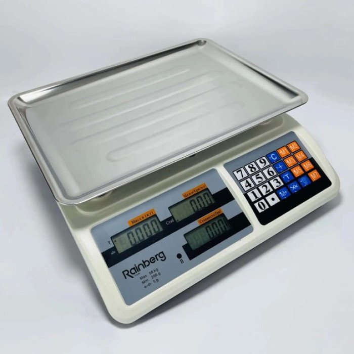 Ваги торговельні електронні Rainberg RB-310 до 55 кг з лічильником ціни