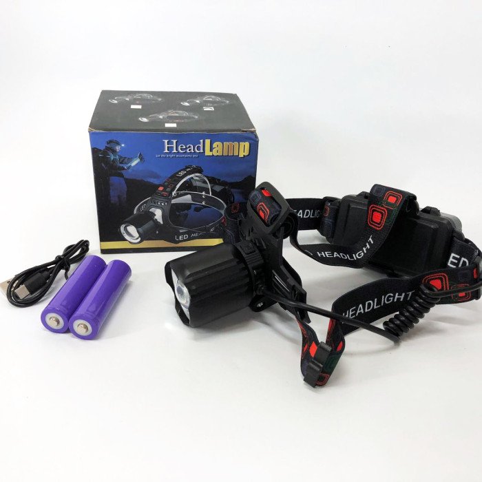 Ліхтар налобний PLD-T115-2PM10-TG(white+green), Потужний ліхтарик світлодіодний на голову, для бігу