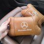 Комплект 2шт для підголівника Mercedes-Benz, виготовлених з натуральної коричневої шкіри. Комфорт в авто