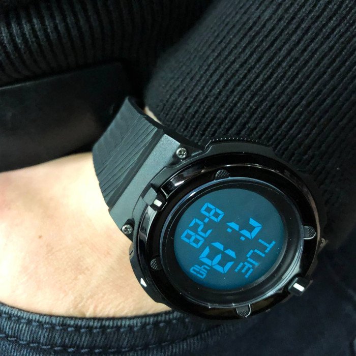 Годинник наручний чоловічий SKMEI 2010BKWT BLACK-WHITE, годинник армійський скмей, годинник спортивний. Колір: чорний