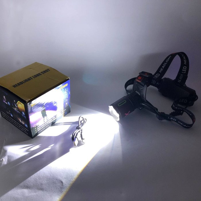 Ліхтар налобний NIGHT VISION FLUORESCENCE CT012-P-TG, Ліхтар акумуляторний для риболовлі, Головний ліхтарик