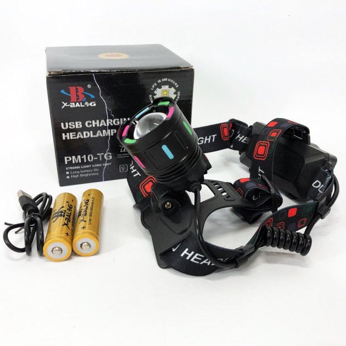 Ліхтар акумуляторний налобний SY-8087-PM10-TG, Ліхтарик налобний потужний, Налобний прожектор