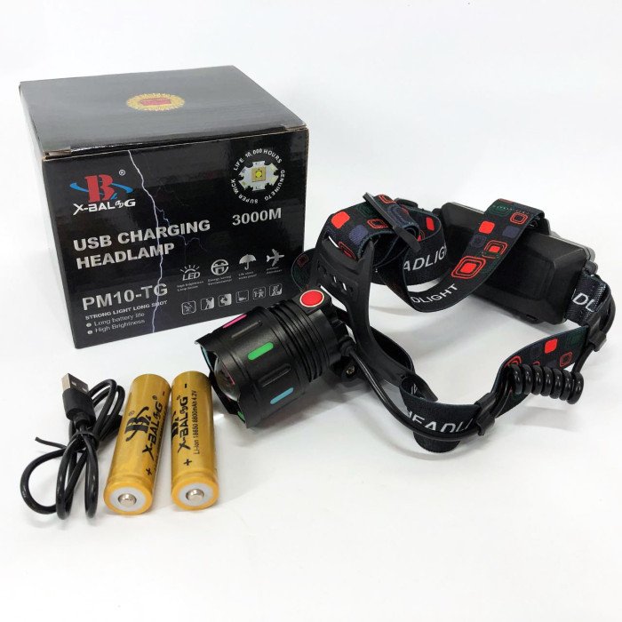 Ліхтар акумуляторний налобний SY-8087-PM10-TG, Ліхтарик налобний потужний, Налобний прожектор