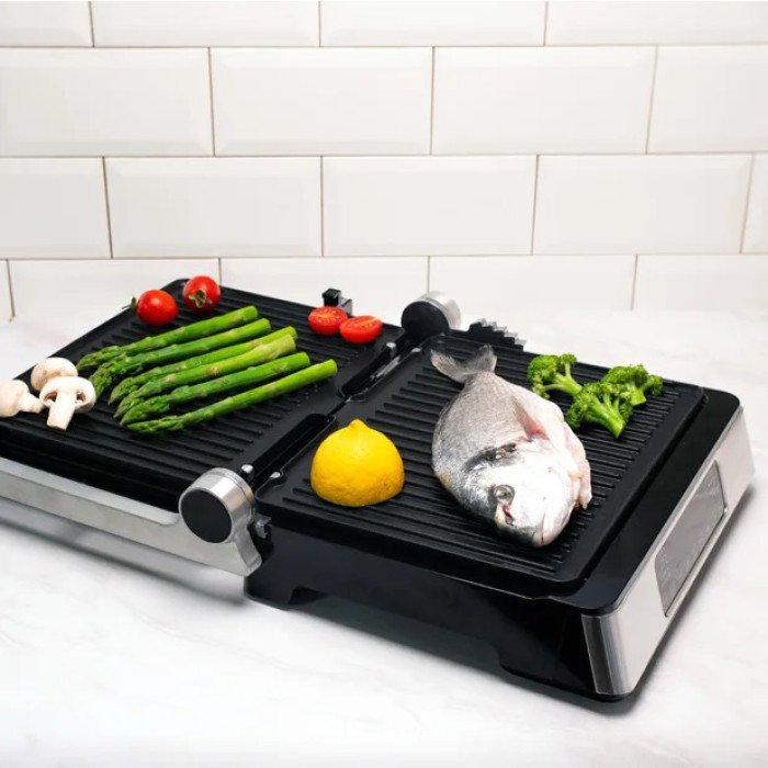 Гриль-барбекю електричний Magio MG-356, Настільний гриль для гамбургерів Притискна електробутербродниця