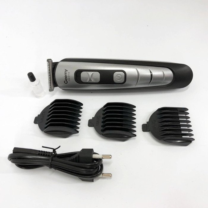 Машинка для стрижки волосся Gemei GM-6113 акумуляторна, Практична машинка для стрижки. Колір: чорний