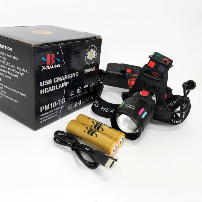 Ліхтар акумуляторний налобний SY-8086-PM10-TG, Портативний світлодіодний налобний ліхтар