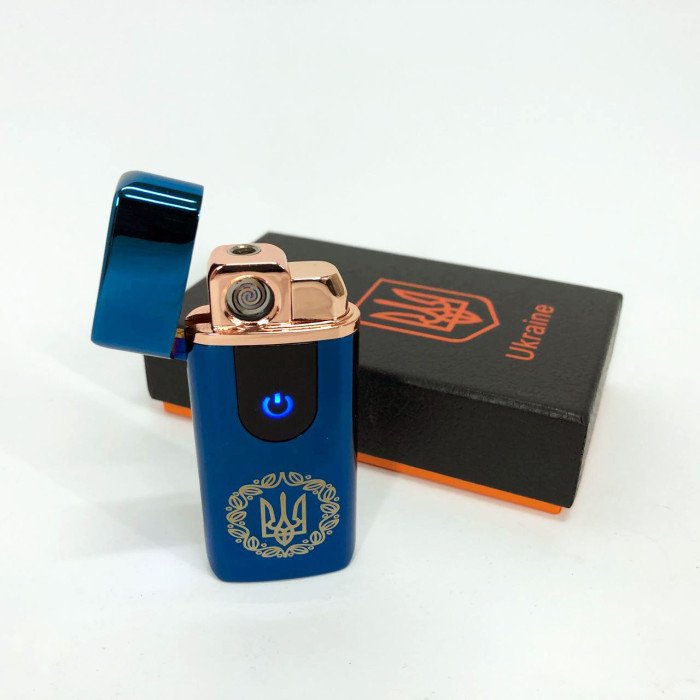 Електрична та газова запальничка Україна із USB-зарядкою HL-435, запальнички із зарядкою від usb. Колір: синій