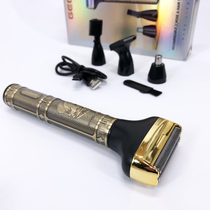 Чоловічий набір Geemy GM-3158, Тример бездротової, Машинка чоловіча для гоління, Тример бритва для бороди.