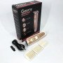 Машинка для стрижки волосся Gemei GM-6113 акумуляторна, чоловіча машинка для гоління. Колір: золотий