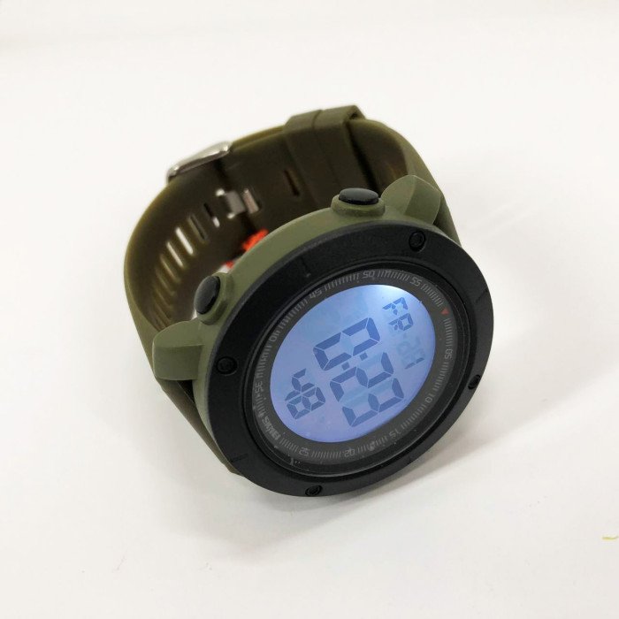 Годинник наручний чоловічий SKMEI 2122AGWT ARMY GREEN-WHITE, армійський годинник протиударний. Колір: зелений