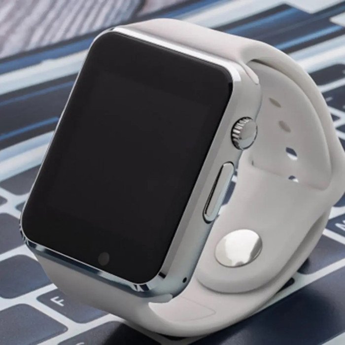 Смарт-годинник Smart Watch A1 розумний електронний зі слотом під sim-карту + карту пам'яті micro-sd. Колір: білий