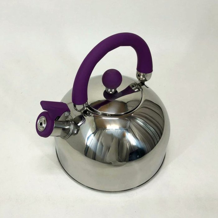 Чайник Unique із свистком UN-5302 2.5 л, гарний чайник для газової плити. Колір: фіолетовий