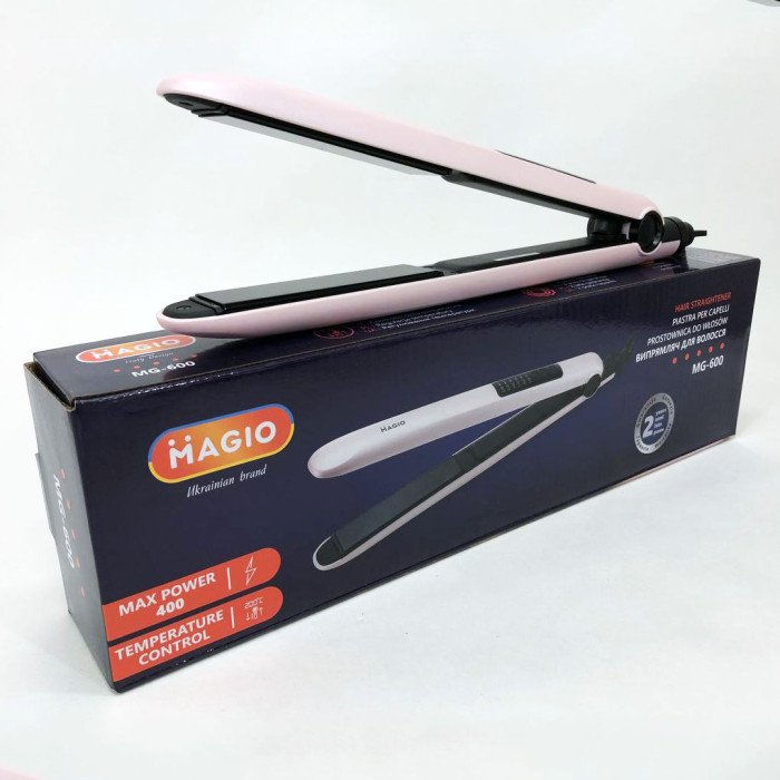 Щипці випрямляч для волосся MAGIO MG-600 (40Вт/кераміка), праска для волосся з терморегулятором