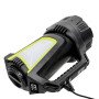 Ліхтар кемпінг переносний T100A-10W+2COB з бічними LED white/red/blue, Акумуляторна лампа для кемпінгу
