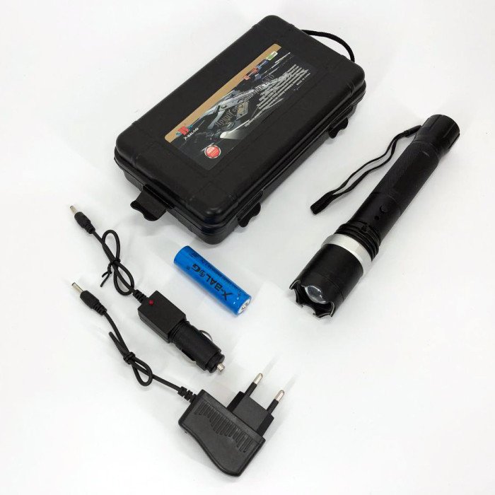 Світлодіодний тактичний ліхтар Police BL-1104 ЗУ 220В + чохол, ліхтар ручний тактичний