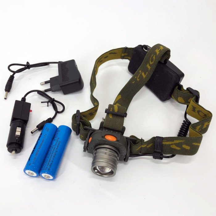 Налобний ліхтар тактичний Bailong BL-1505\602B SENSOR з датчиком руху, Ліхтарик налобний led