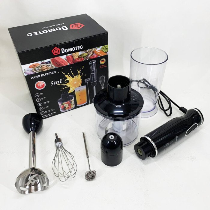 Блендер Domotec R.314B занурювальний 5 в 1800 Вт
