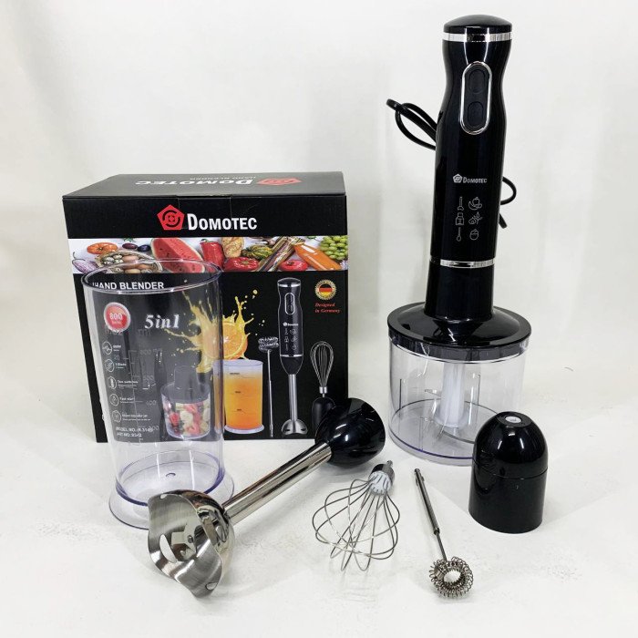 Блендер Domotec R.314B занурювальний 5 в 1800 Вт