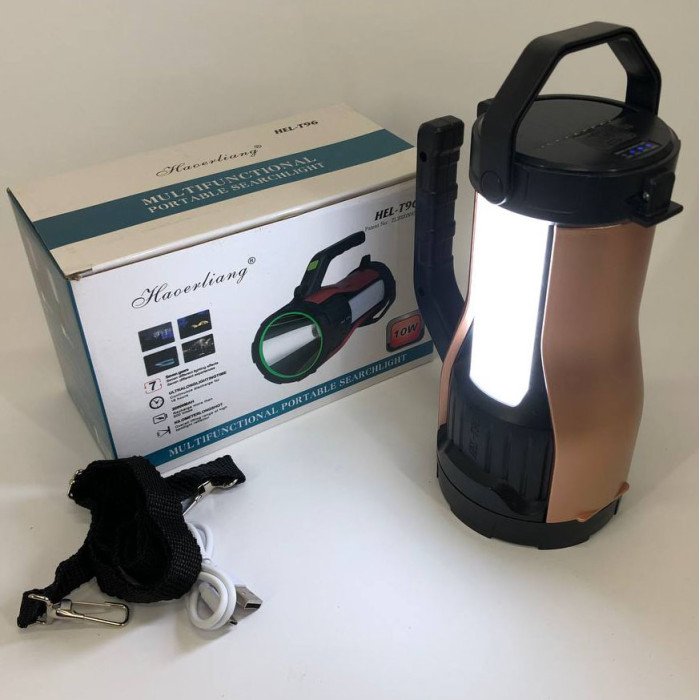 Ліхтар кемпінговий переносний із сонячною панеллю T96-LED-COB(white+red) power bank, похідний ліхтар