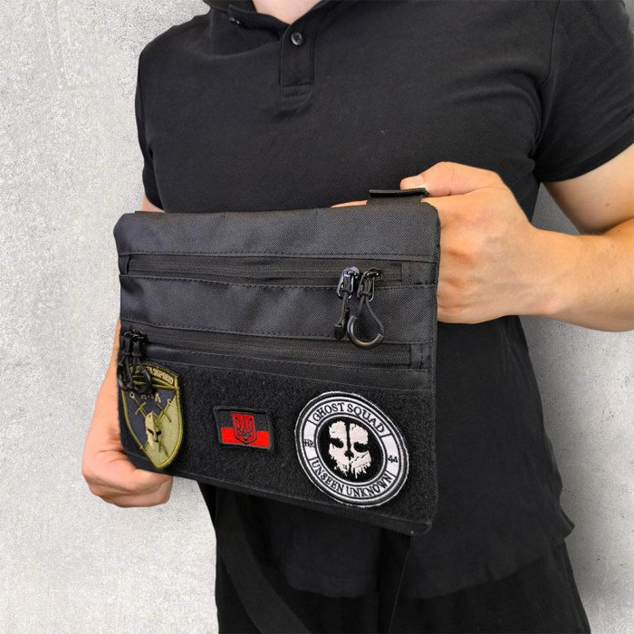 Тактичний рюкзак через плече, Нагрудна сумка чоловіча тактична тканинна, Нагрудна сумка кобура