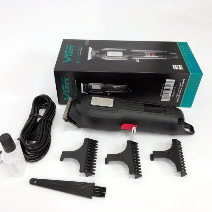 Професійна машинка для стрижки волосся триммер VGR V-901 з насадками, професійна електробритва