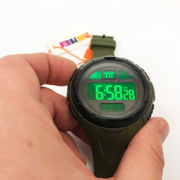 Годинник наручний чоловічий SKMEI 1656GN ARMY GREEN, годинник наручний електронний тактичний. Колір: зелений