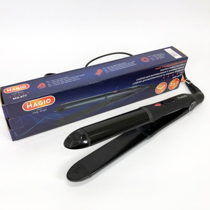 Випрямляч - плойка для волосся 2в1 MAGIO MG-677 2в1, Стайлер для укладання, Праска випрямляч