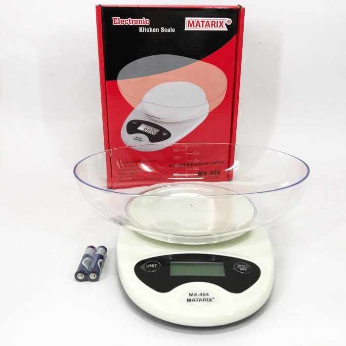 Ваги кухонні Matarix MX-404 Електронні З Чашею Кухонні до 7 кг Кухонні ваги для зважування продуктів