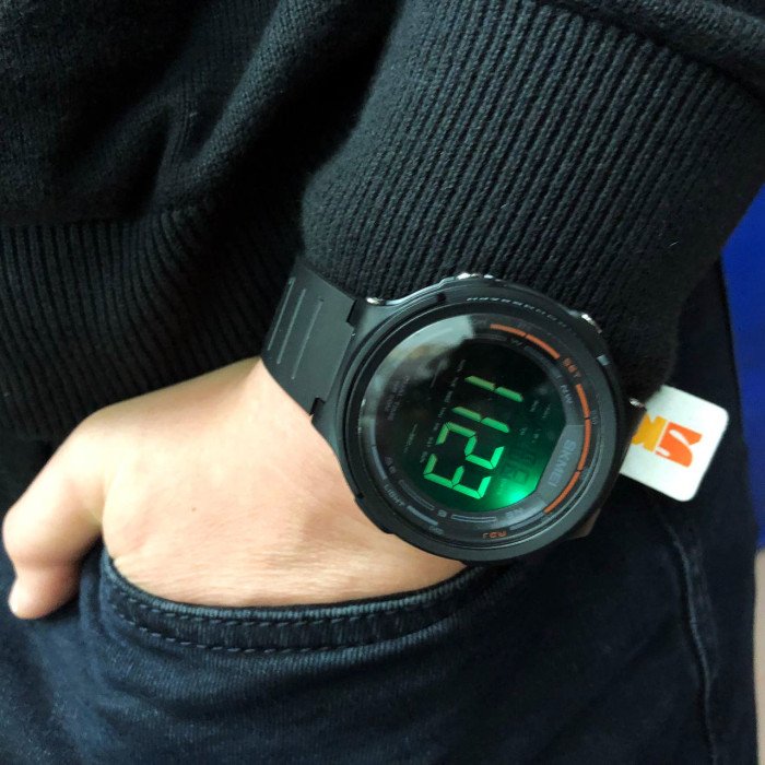 Годинники наручні чоловічі SKMEI 1841BK BLACK, для військовослужбовців, тактичні протиударні. Колір: чорний