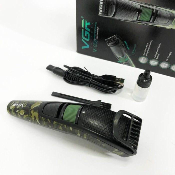 Універсальна акумуляторна машинка для стрижки волосся, бороди, вусів та тіла, зарядка від USB VGR-053