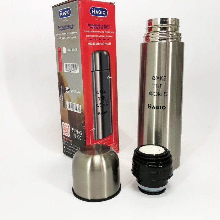 Термос MAGIO MG-1031S вакуумний 500 мл, Якісний термос для дому, Термос для напоїв