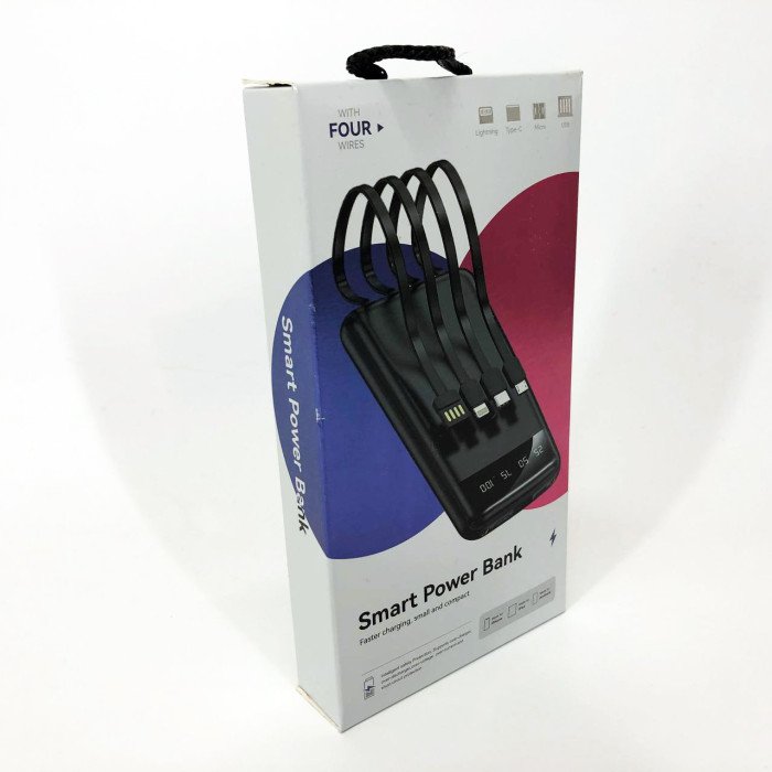 Павербанк Power Bank UKC 50000mAh Мобільна зарядка зовнішній акумулятор портативний павер. Колір: чорний