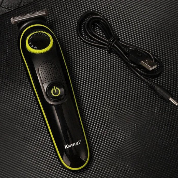 Багатофункціональна бритва Kemei KM-696: акумуляторний триммер з насадками для бороди та волосся